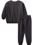 Basic Karyoka Detaylı Sweatshirt Takım Siyah 2
