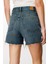 Deborah Straight Fit Orta Indigo Kadın Jean Şort 5