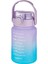 Çift Renk Softtouch 1000 ml Matara, Sticker Hediyeli, Plastik, Mor 1
