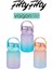 Çift Renk Softtouch 1000 ml Matara, Sticker Hediyeli, Plastik, Mor 3