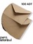 100 Adet Mektup Zarfı 13x18cm 100gr. Kraft 1