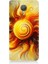 General Mobile Gm5 Plus Uyumlu Alev Girdabında Güneş Patlaması Desenli Silikon Kılıf 1