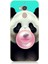 General Mobile Gm8 Uyumlu Sakız Çiğneyen Tatlı Panda Desenli Silikon Kılıf 1