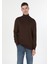 Slim Fit Balıkçı Yaka Jakarlı Erkek Camel Kazak 3