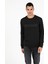 Regular Fit Erkek Siyah Sweatshirt 1