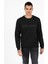 Regular Fit Erkek Siyah Sweatshirt 4