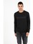 Regular Fit Erkek Siyah Sweatshirt 5