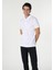 Beyaz Regular Fit Polo Yaka Erkek Kısa Kol Polo Tişört 1