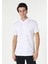 Beyaz Regular Fit Polo Yaka Erkek Kısa Kol Polo Tişört 4