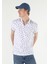 Regular Fit Polo Yaka Baskılı Erkek Beyaz Kısa Kol Tişört 1