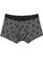 Modern Fit Baskılı Erkek Antrasit Boxer 1