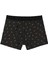 Modern Fit Baskılı Erkek Siyah Boxer 1