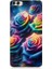 Huawei P Smart Uyumlu Gökkuşağı Güllerin Patlaması Desenli Silikon Kılıf 1