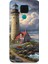 Huawei Mate 30 Lite Uyumlu Kayalıkta Gök Altında Deniz Feneri Desenli Silikon Kılıf 1