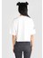 Comfort Fit Yuvarlak Yaka Baskılı Kadın Beyaz Kısa Kol Tişört 2