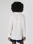 Regular Fit Shirt Neck Düz Kadın Beyaz Uzun Kol Gömlek 2