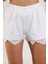 Kadın Beyaz Saten Dantelli Askılı Şık Pijama Takımı 5