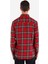 Regular Fit Shirt Neck Ekoseli Erkek Kirmizi Uzun Kol Gömlek 2