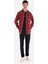 Regular Fit Shirt Neck Ekoseli Erkek Kirmizi Uzun Kol Gömlek 3