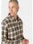 Regular Fit Shirt Neck Ekoseli Erkek Yeşil Uzun Kol Gömlek 4