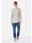 Regular Fit Turtle Neck Jakarlı Erkek Taş Kazak 3