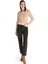 Slim Fit Yuvarlak Yaka Çizgili Kadın Bej Kazak 3