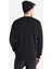 Regular Fit Bisiklet Yaka Baskılı Siyah Erkek Sweatshirt 2
