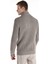 Slim Fit Turtle Neck Jakarlı Erkek Gri Kazak 2