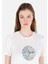 Regular Fit Yuvarlak Yaka Kadın Beyaz Kısa Kol Tişört Cl1066582 4
