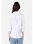 Regular Fit Shirt Neck Kadın Beyaz Roll-up Gömlek Cl1066570 2