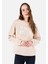 Regular Fit Baskılı Bej Kadın Sweatshirt 1
