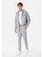 Slim Fit Orta Bel Erkek Gri Eşofman Altı 1