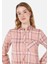 Regular Fit Shirt Neck Kadın Pembe Uzun Kol Gömlek Cl1067336 4