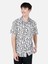 Regular Fit Shirt Neck Baskılı Erkek Beyaz Kısa Kol Gömlek Cl1067585 1