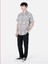 Regular Fit Shirt Neck Baskılı Erkek Beyaz Kısa Kol Gömlek Cl1067585 3