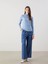 Lcw Modest Indigo Beli Lastikli Wideleg Kadın Jean Pantolon 1