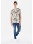 Regular Fit Yuvarlak Yaka Erkek Bej Kısa Kol Tişört Cl1067738 3