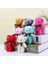 Yumoş Mini Peluş Ayıcık Anahtarlık 7'li Set | Çanta Süsü Aksesuar Tatlı Şirin Sevimli Maskot Hediyelik Renkli Oyuncak 3