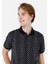 Regular Fit Polo Yaka Erkek Siyah Kısa Kol Tişört 4