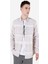 Regular Fit Shirt Neck Çizgili Erkek Bej Uzun Kol Gömlek Cl1068402 1