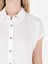 Normal Kesim Shirt Yaka Fırfır Detaylı Beyaz Kadın Kısa Kol Gömlek CL1069199 5