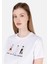 Regular Fit Yuvarlak Yaka Kadın Beyaz Kısa Kol Tişört Cl1069109 4