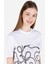 Regular Fit Yuvarlak Yaka Kadın Beyaz Kısa Kol Tişört Cl1069128 4