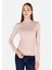 Slim Fit Balıkçı Yaka Kadın Bej Kazak 1