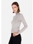 Slim Fit Balıkçı Yaka Kadın Gri Kazak 1