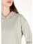 Regular Fit Kapüşonlu Düz Kadın Yeşil Sweatshirt 5