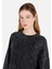 Comfort Fit Yuvarlak Yaka Kadın Antrasit Sweatshirt 4