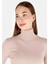 Slim Fit Balıkçı Yaka Kadın Bej Kazak 4