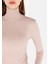 Slim Fit Balıkçı Yaka Kadın Bej Kazak 5