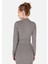 Slim Fit Turtle Neck Kadın Antrasit Tişört 2